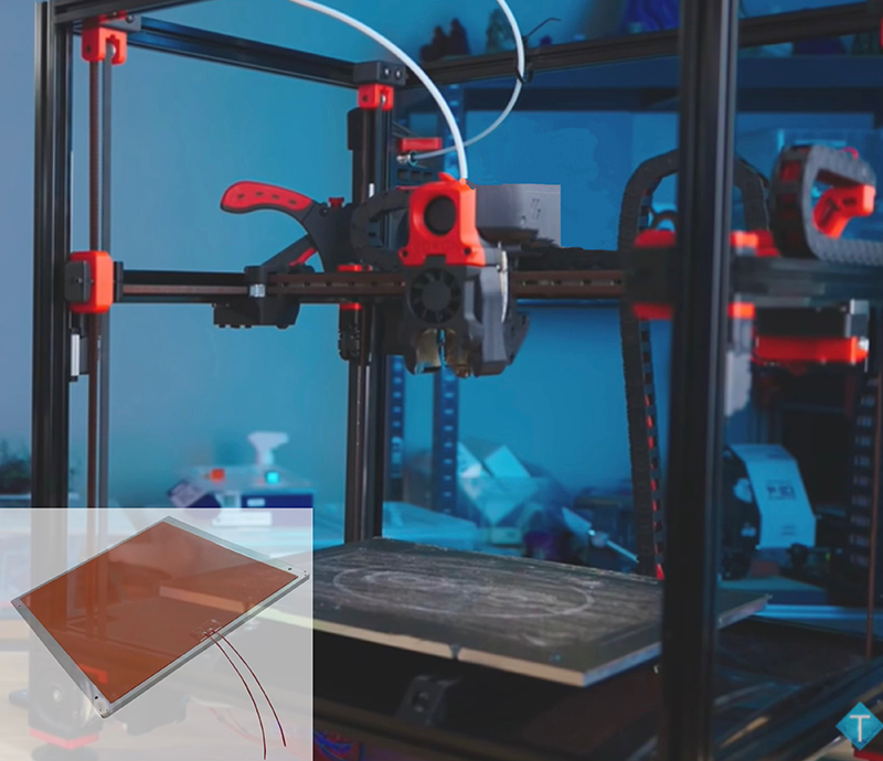 Appareils de chauffage en Silicone pour lits chauffés par imprimante 3D
